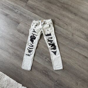 True Religion Women's Light Beige Cropped Jeans